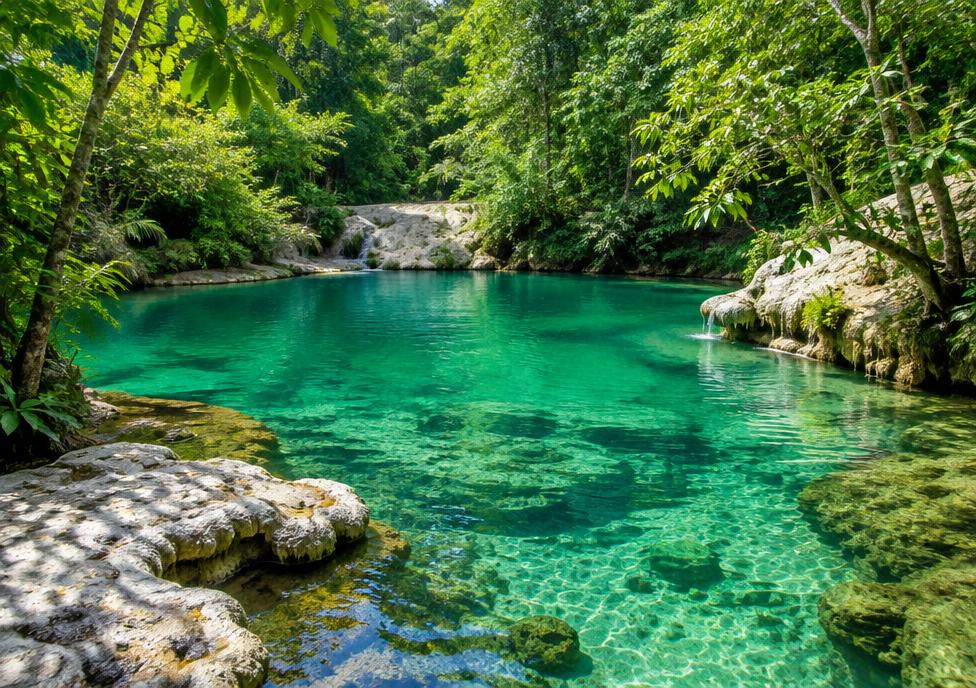 מקדש מערת הנמר, Emerald Pool והמעיינות החמים